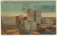 Bird's-eye view of main business center of Houston, Texas