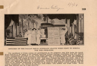 Officers of The Dallas Equal Suffrage League Were First To Enroll For The Primaries