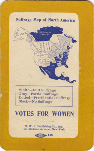 1917 Calendar with Suffrage Map of North America, Votes For Women