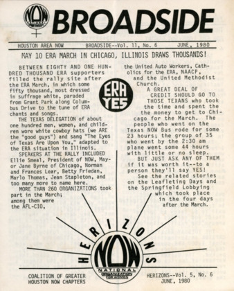 Broadside-Herizons Coalition, June 1980