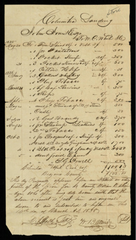 Bill from Walter C. White to John Jones