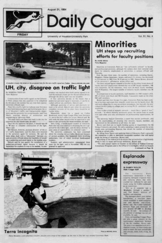 The Daily Cougar. Vol. 51, No. 4, August 31, 1984.