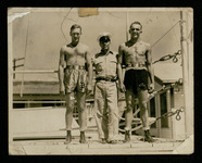 Boxer Frank L.H. "Butch" Pistole (left) and Joe Lewdanski (right)