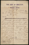 Letter from Samuel H. Brashear to I. Austin Miller, 1900 March 5