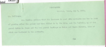 Memorandum from WTS to Mr. Cullinan, 1928 May 5