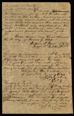 Acknowledgement of signature without constraint in sale of estate lands