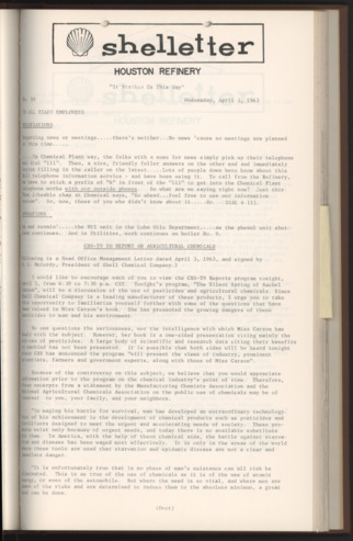 Shelletter, No. 99, April 3, 1963