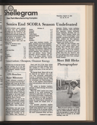 Shellegram, Vol. 43, No. 33, August 17, 1978