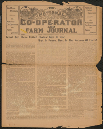 The National Co-Operator and Farm Journal, Vol. 29, No. 19, February 19, 1908