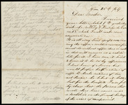 Letter from William Edgerton to Dorothy Edgerton, regarding hunting for food