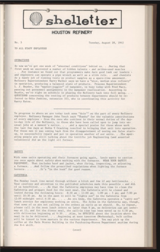 Shelletter, No. 5, August 28, 1962