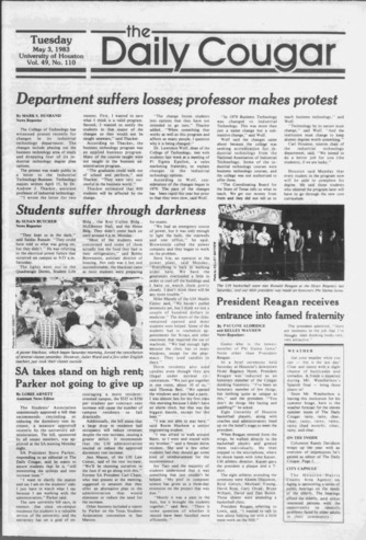 The Daily Cougar. Vol. 49, No. 110, May 3, 1983.
