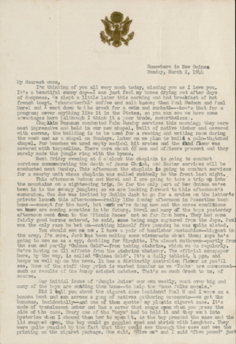 Letter from Capt. O. C. McDavid to Inez McDavid and "Kids," 1944 March 2