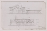 Job 67-46, Unidentified residence, Sheet 7: Rear and right side elevation