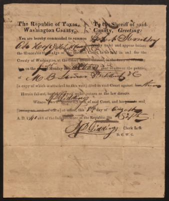 District Court summons