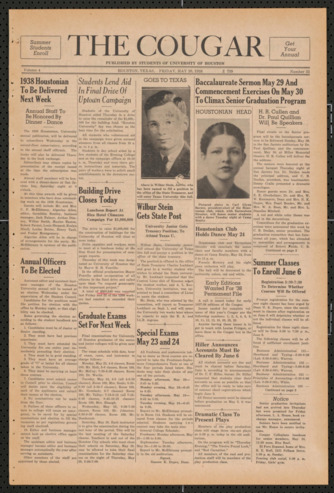 The Cougar, Vol. 4, No. 31, May 20, 1938