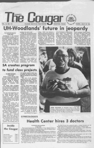 The Summer Cougar. Vol. 42, No. 119, July 29, 1976.