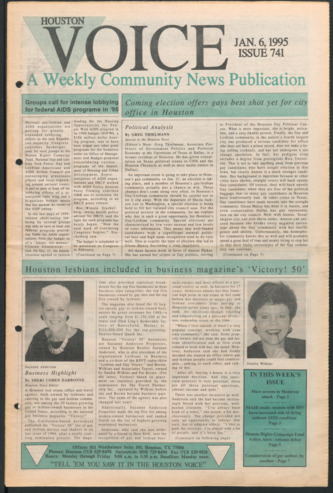 Houston Voice, No. 741, January 6, 1995