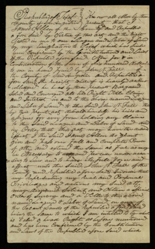 Transfer of league and labor of land to John N. Fall for $600.