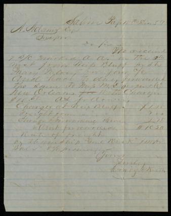 Receipt for purchase from Craig Keith