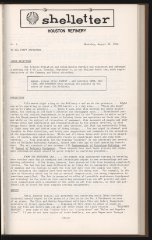 Shelletter, No. 6, August 30, 1962