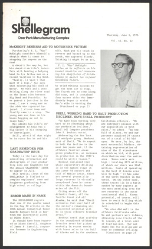 Shellegram, Vol. 41, No. 22, June 3, 1976
