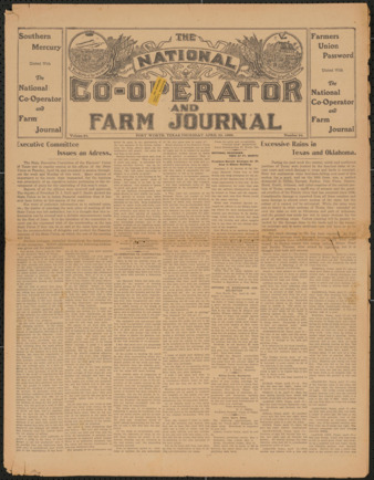The National Co-Operator and Farm Journal, Vol. 29, No. 26, April 23, 1908