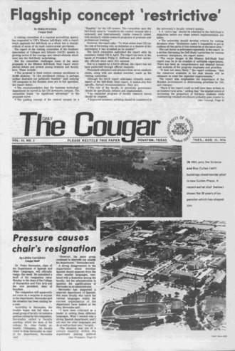 The Daily Cougar. Vol. 43, No. 2, August 31, 1976.