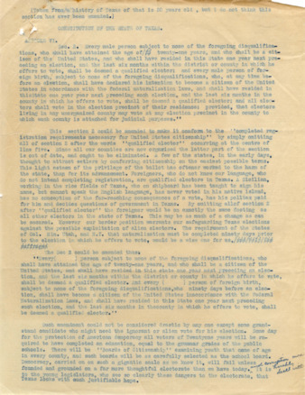 Constitution of the State of Texas, Article VI, Sec. 2