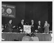 A Speaker at the podium of the United Nations Association
