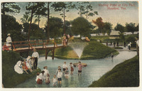 Wading pond at Sam Houston Park, Houston, Texas