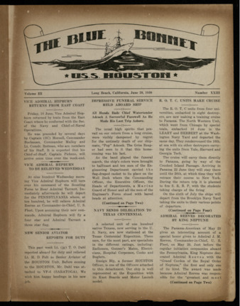The Blue Bonnet, Vol. 3, No. 23, June 20, 1936