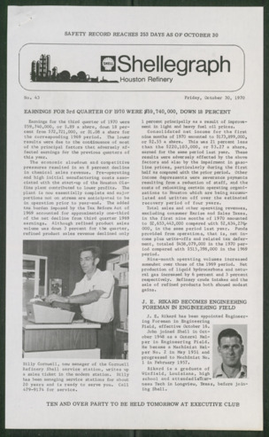 Shellegraph, No. 43, October 30, 1970