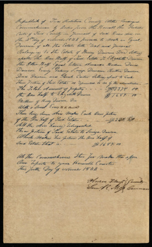 Estate Commissioners report