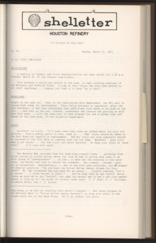 Shelletter, No. 95, March 25, 1963