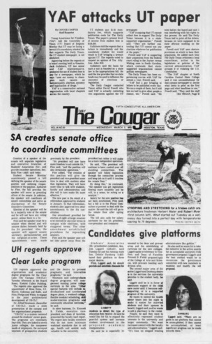 The Daily Cougar. Vol. 39, No. 82, March 7, 1973.