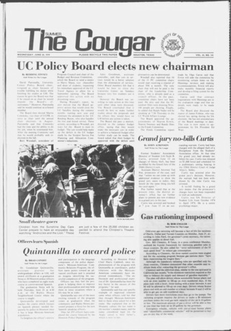 The Summer Cougar. Vol. 45, No. 141, June 20, 1979.