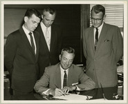 Dr. Pat Welch, Peebee Goodum, Houston Mayor Louis Cutrer, and Dr. Philip G. Hoffman