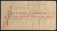Receipt from Fire and Police Telegraph Company, 1895 March 11