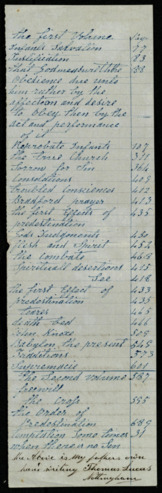 Handwritten notes accompanying manuscript journal, including schooling lessons entitled “Sea Voyage to Melbourne”