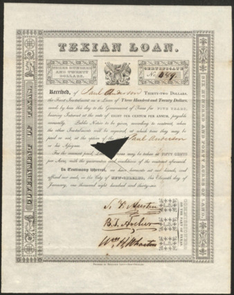 Texas Loan Bond No. 489