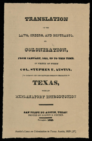 Translation of the laws, orders, and contracts on colonization