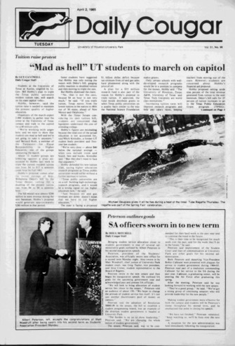 The Daily Cougar. Vol. 51, No. 96, April 2, 1985.