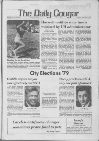 The Daily Cougar. Vol. 46, No. 46, October 30, 1979.