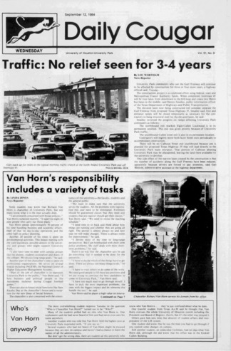 The Daily Cougar. Vol. 51, No. 9, September 12, 1984.