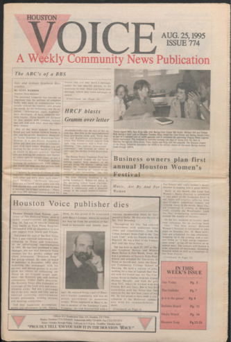 Houston Voice, No. 774, August 25, 1995