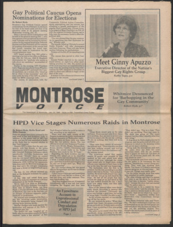 Montrose Voice, No. 169, January 20, 1984