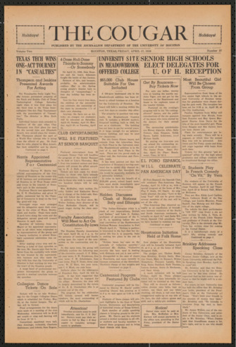 The Cougar, Vol. 2, No. 27, April 17, 1936
