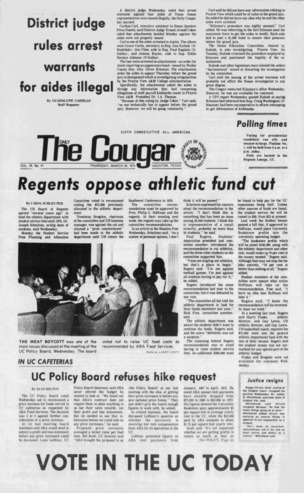 The Daily Cougar. Vol. 39, No. 91, March 29, 1973.