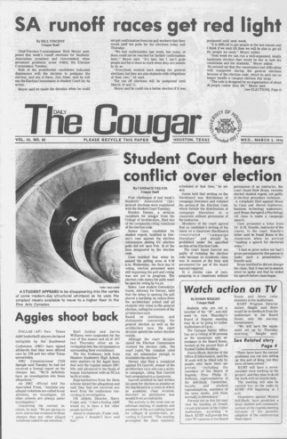 The Daily Cougar. Vol. 42, No. 80, March 3, 1976.